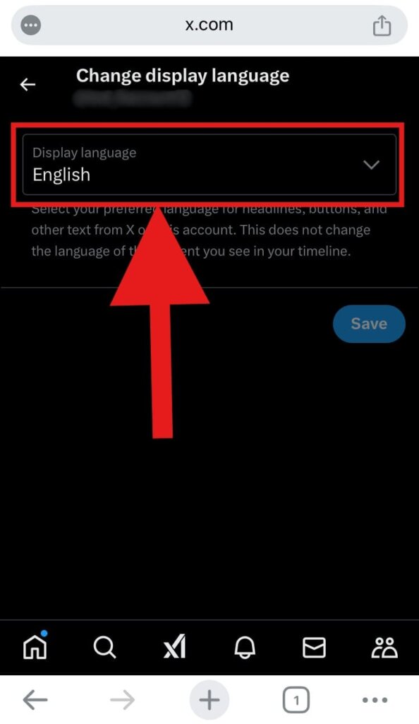 X(Twitter) 表示言語