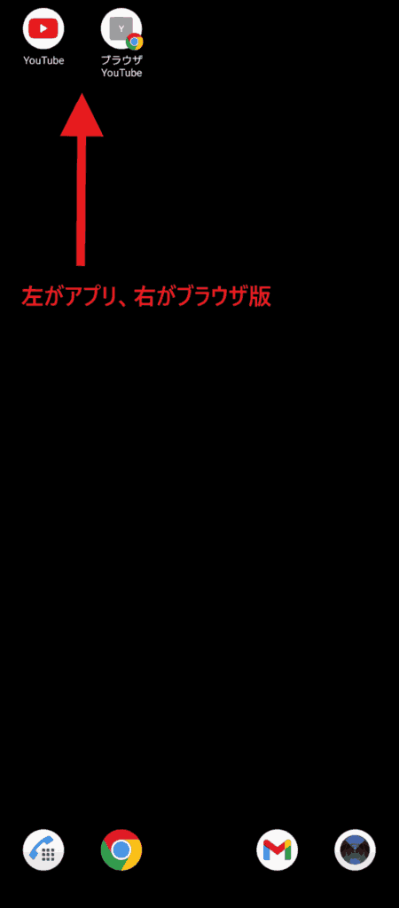YouTube ブラウザ版