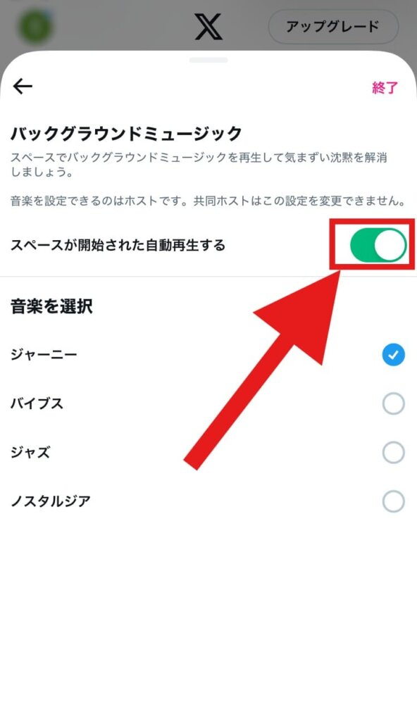 X(Twitter) スペース BGM